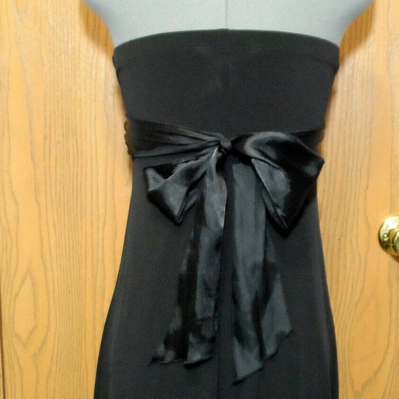 SPEECHLESS Short Formal Dress S Black White Empire waist Tie back SweetheartNeck - Picture 6 of 8